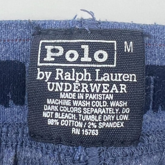 Polo Ralph Lauren Long Underwear Mens Medium Blue Sleepwear Pants Preppy Comfort - Picture 3 of 6